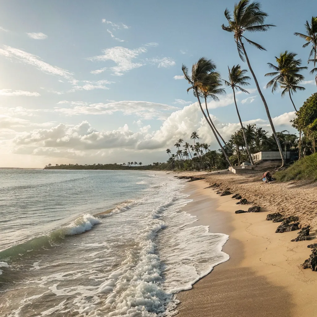 Serene beach view